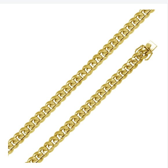 Sterling Silver 925 Gold Plated Miami Cuban 450 Chain Box Lock 15.4mm